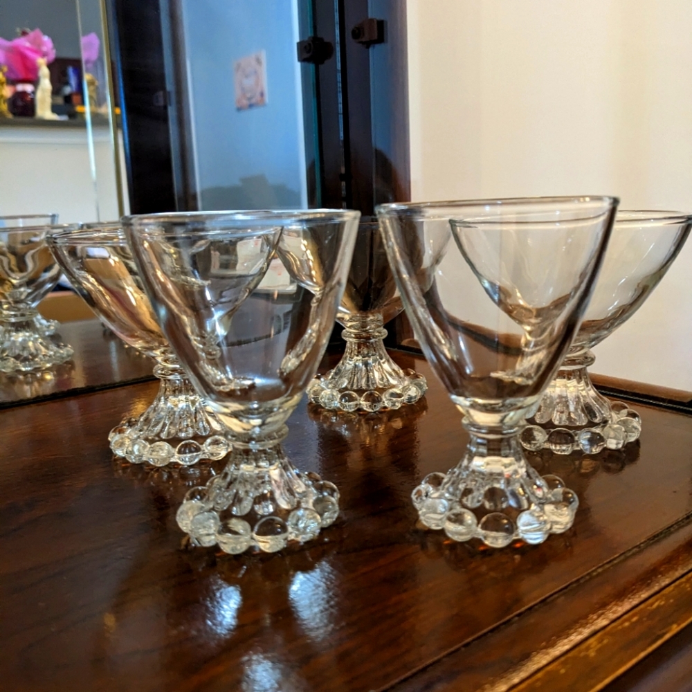 Antique Vintage Anchor Hocking Berwick Boopie Cordial Glasses 5 piece